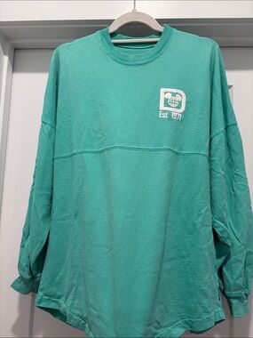 Relaxed Long-Sleeve Tee in Teal with Est. 1971 Graphic